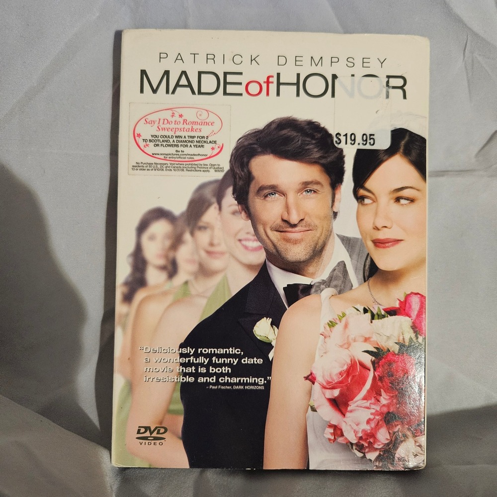 Made of Honor DVD Patrick Dempsey Michelle Monaghan Romantic Comedy Movie Disc